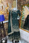 MOST PICKED CHINON SILK EMBROIDERY SEQUENCE WORK TOP SHARARA WITH DUPATTA FESTIVAL WEAR WHOLESALE PRICE ETHNIC GARMENT (5)