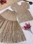 MOST PICKED CHINON SILK EMBROIDERY SEQUENCE WORK TOP SHARARA WITH DUPATTA PARTY WEAR WHOLESALE PRICE ETHNIC GARMENT (3)