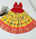 MOST PICKED SOFT SILK PRINTED WEAVING WORK KID’S LEHENGA CHOLI PARTY WEAR WHOLESALE PRICE ETHNIC GARMENT (3)