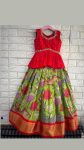 MOST PICKED SOFT SILK PRINTED WEAVING WORK KID’S LEHENGA CHOLI PARTY WEAR WHOLESALE PRICE ETHNIC GARMENT (5)