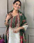 NEW ARRIVAL CHINON SEQUENCE EMBROIDREY WORK TOP BOTTOM WITH DUPATTA PARTY WEAR WHOLESALE PRICE ETHNIC GARMENT (3)