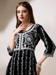 NEW ARRIVAL GEORGETTE EMBROIDERY CHIKANKARI WORK GOWN WITH DUPATTA PARTY WEAR WHOLESALE PRICE ETHNIC GARMENT (21)