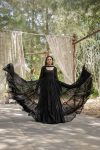 NEW ARRIVAL GEORGETTE RUFFLE FLAIRED GOWN WITH DUPATTA PARTY WEAR WHOLESALE PRICE ETHNIC GARMENT (45)