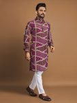 NEW ARRIVAL SOFT COTTON FOIL PRINTED MEN'S KURTA WITH PAYJAMA RANI