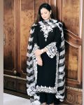 FANCY GEORGETTE EMBROIDERY WORK TOP BOTTOM WITH DUPATTA BLACK
