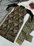 RICH LOOK GEORGETTE THREAD AND SEQUENCE WORK TOP PANT WITH DUPATTA WEDDING WEAR BEST PRICE TEXTILE GARMENT (5)