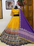 TRADITIONAL BUTTER SILK DIGITAL PRINTED MIRROR WORK LEHENGA CHOLI WITH DUPATTA PARTY WEAR WHOLESALE PRICE ETHNIC GARMENT (6)