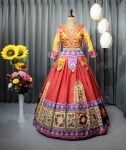 TRADITIONAL BUTTER SILK DIGITAL PRINTED MIRROR WORK LEHENGA CHOLI WITH DUPATTA PARTY WEAR WHOLESALE PRICE ETHNIC GARMENT (5)