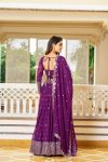 TRADITIONAL GEORGETTE SEQUENCE WORK LEHENGA CHOLI WITH DUPATTA PARTY WEAR WHOLESALE PRICE ETHNIC GARMENT (2)