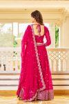 TRADITIONAL GEORGETTE SEQUENCE WORK LEHENGA CHOLI WITH DUPATTA PARTY WEAR WHOLESALE PRICE ETHNIC GARMENT (7)