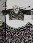 TRADITIONAL GEORGETTE THREAD SEQUENCE WORK LEHENGA CHOLI WITH DUPATTA PARTY WEAR WHOLESALE PRICE ETHNIC GARMENT (8)