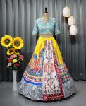 TRADITIONAL SOFT BUTTER SILK DIGITAL PRINTED MIRROR WORK FESTIVE WEAR WHOLESALE PRICE ETHNIC GARMENT (6)