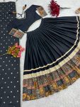 TRENDING CHINON SILK EMBROIDERY SEQUENCE WORK LEHENGA CHOLI WITH DUPATTA PARTY WEAR WHOLESALE PRICE ETHNIC GARMENT (6)