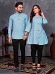 TRENDING COTTON THREAD WEAVING COUPLE COMBO PARTY WEAR WHOLESALE PRICE ETHNIC GARMENT (11)