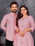 TRENDING COTTON THREAD WEAVING COUPLE COMBO PARTY WEAR WHOLESALE PRICE ETHNIC GARMENT (2)