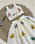 TRENDING COTTON THREAD WORK KID’S TOP WITH SKIRT PATRY WEAR WHOLESALE PRICE ETHNIC GARMENT (9)