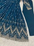 TRENDING GEORGETTE EMBROIDERY SEQUENCE WORK GOWN BOTTOM WITH DUPATTA PARTY WEAR WHOLESALE PRICE ETHNIC GARMENT (3)