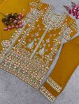 TRENDING GEORGETTE EMBROIDERY SEQUENCE WORK TOP PALAZZO WITH DUPATTA FESTIVAL WEAR WHOLESALE PRICE ETHNIC GARMENT (53)