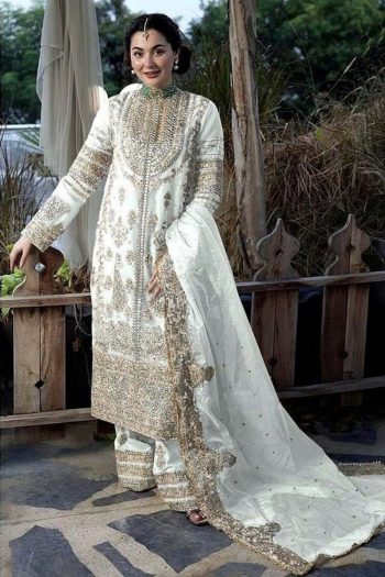 DESIGNER GEORGETTE EMBROIDERY SEQUENCE WORK TOP PALAZZO WITH DUPATTA WHITE