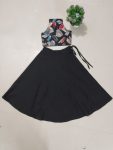 TRENDING KHADI COTTON PRINTED FLAIRED KID’S TOP WITH SKIRT PARTY WEAR WHOLESALE PRICE ETHNIC GARMENT (1)