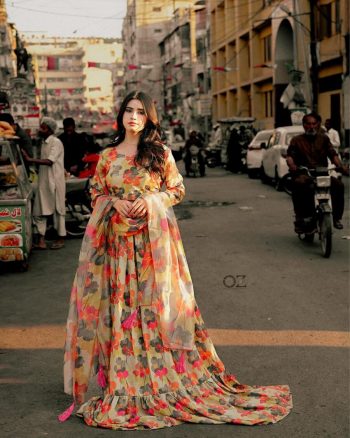 TRENDING MUSLIN COTTON DIGITAL PRINTED GOWN WITH DUPATTA MULTI