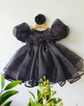 TRENDING ORGANZA FOWER WORK KID’S FROCK PARTY WEAR WHOLESALE PRICE ETHNIC GARMENT (1)