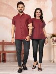 TRENDING PURE COTTON LINING PATTERN WEAVING WORK COUPLE COMBO SET COUPLE WEAR WHOLESALE PRICE ETHNIC GARMENT (3)