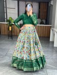 TRENDING SILK PRINTED WEAVING WORK LEHENGA WITH BLOUSE FESTIVAL WEAR WHOLESALE PRICE ETHNIC GARMENT (3)