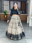 TRENDING SILK PRINTED WEAVING WORK LEHENGA WITH BLOUSE FESTIVAL WEAR WHOLESALE PRICE ETHNIC GARMENT (7)