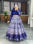 TRENDING SILK PRINTED WEAVING WORK LEHENGA WITH BLOUSE FESTIVAL WEAR WHOLESALE PRICE ETHNIC GARMENT (9)