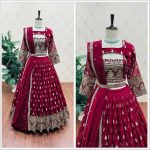 WEDDING WEAR EMBROIDERY SEQUENCE WORK LEHENGA CHOLI WITH DUPATTA WEDDING WEAR WHOLESALE PRICE ETHNIC GARMENT (2)