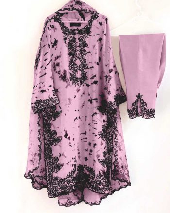 PARTY WEAR EMBROIDERY WORK TOP BOTTOM WITH DUPATTA   PINK