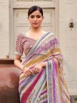 1ATTRACTIVE GEORGETTE DIGITAL PRINT AND EMBROIDERY SEQUENCE WORK SAREE WITH UNSTITCHED BLOUSE PARTY WEAR WHOLESALE PRICE ETHNIC GARMENT (15)