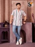 1DESIGNER COTTON PRINT WORK MENS SHIRT WITH LADIES KURTI COUPLE WEAR WHOLESALE PRICE ETHNIC GARMENT (48)