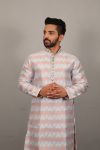 1FASHIONABLE JACQUARD SILK NECK DESIGN MEN’S KURTA WITH PAJAMA PARTY WEAR WHOLESALE PRICE ETHNIC GARMENT (21)