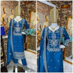 2LATEST CHINON SILK EMBROIDREY SEQUENCE WORK TOP PALAZZO WITH DUPATTA PARTY WEAR WHOLESALE PRICE ETHNIC GARMENT (8)