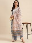 3ATTRACTIVE COTTON BLEND PRINTED TOP BOTTOM WITH DUPATTA PARTY WEAR WHOLESALE PRICE ETHNIC GARMENT (37)