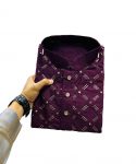 3FANCY SOFT SILK EMBROIDERY SEQUENCE WORK MEN’S KURTA WITH PAJAMA PARTY WEAR WHOLESALE PRICE ETHNIC GARMENT (26)