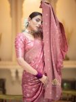 ATTRACTIVE BANARASI SILK BROCADE WITH ZARI WORK SAREE WITH UNSTITCHED BLOUSE FESTIVAL WEAR WHOLESALE PRICE ETHNIC GARMENT (31)