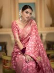 ATTRACTIVE BANARASI SILK BROCADE WITH ZARI WORK SAREE WITH UNSTITCHED BLOUSE FESTIVAL WEAR WHOLESALE PRICE ETHNIC GARMENT (31)