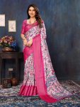 ATTRACTIVE BANARASI SILK DIGITAL PRINT AND JACQUARD WORK SAREE WITH UNSTITCHED BLOUSE FESTIVAL WEAR WHOLESALE PRICE ETHNIC GARMENT (5)