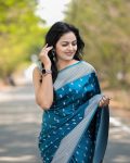 ATTRACTIVE BANARASI SILK GOLD ZARI WEAVING WORK SAREE WITH UNSTITCHED BLOUSE PARTY WEAR WHOLESALE PRICE ETHNIC GARMENT (5)