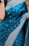 ATTRACTIVE BANARASI SILK GOLD ZARI WEAVING WORK SAREE WITH UNSTITCHED BLOUSE PARTY WEAR WHOLESALE PRICE ETHNIC GARMENT (5)