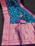 ATTRACTIVE BANARASI SILK JACQUARD BORDER WORK SAREE WITH UNSTITCHED BOLUSE FESTIVAL WEAR WHOLESALE PRICE ETHNIC GARMENT ( (2)