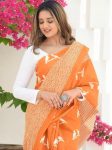 ATTRACTIVE BANARASI SILK WITH THREAD WEAVING WORK SAREE WITH UNSTITCHED BLOUISE PARTY WEAR WHOLESALE PRICE ETHNIC GARMENT (10)