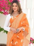 ATTRACTIVE BANARASI SILK WITH THREAD WEAVING WORK SAREE WITH UNSTITCHED BLOUISE PARTY WEAR WHOLESALE PRICE ETHNIC GARMENT (10)