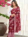 ATTRACTIVE BANARASI SILK WITH THREAD WEAVING WORK SAREE WITH UNSTITCHED BLOUSE PARTY WEAR WHOLESALE PRICE ETHNIC GARMENT (5)