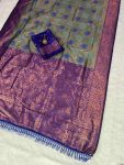 ATTRACTIVE BANARASI SILK ZARI WEAVING WORK SAREE WITH UNSTITCHED BLOUSE FESTIVAL WEAR WHOLESALE PRICE ETHNIC GARMENT (7)