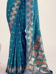 ATTRACTIVE BANARASI SOFT SILK BROCADE ZARI WORK SAREE WITH UNSTITCHED BLOUSE PARTY WEAR WHOLESALE PRICE ETHNIC GARMENT (9)