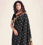 ATTRACTIVE BANARASI SOFT SILK BROCADE ZARI WORK SAREE WITH UNSTITCHED BLOUSE PARTY WEAR WHOLESALE PRICE ETHNIC GARMENT (4)